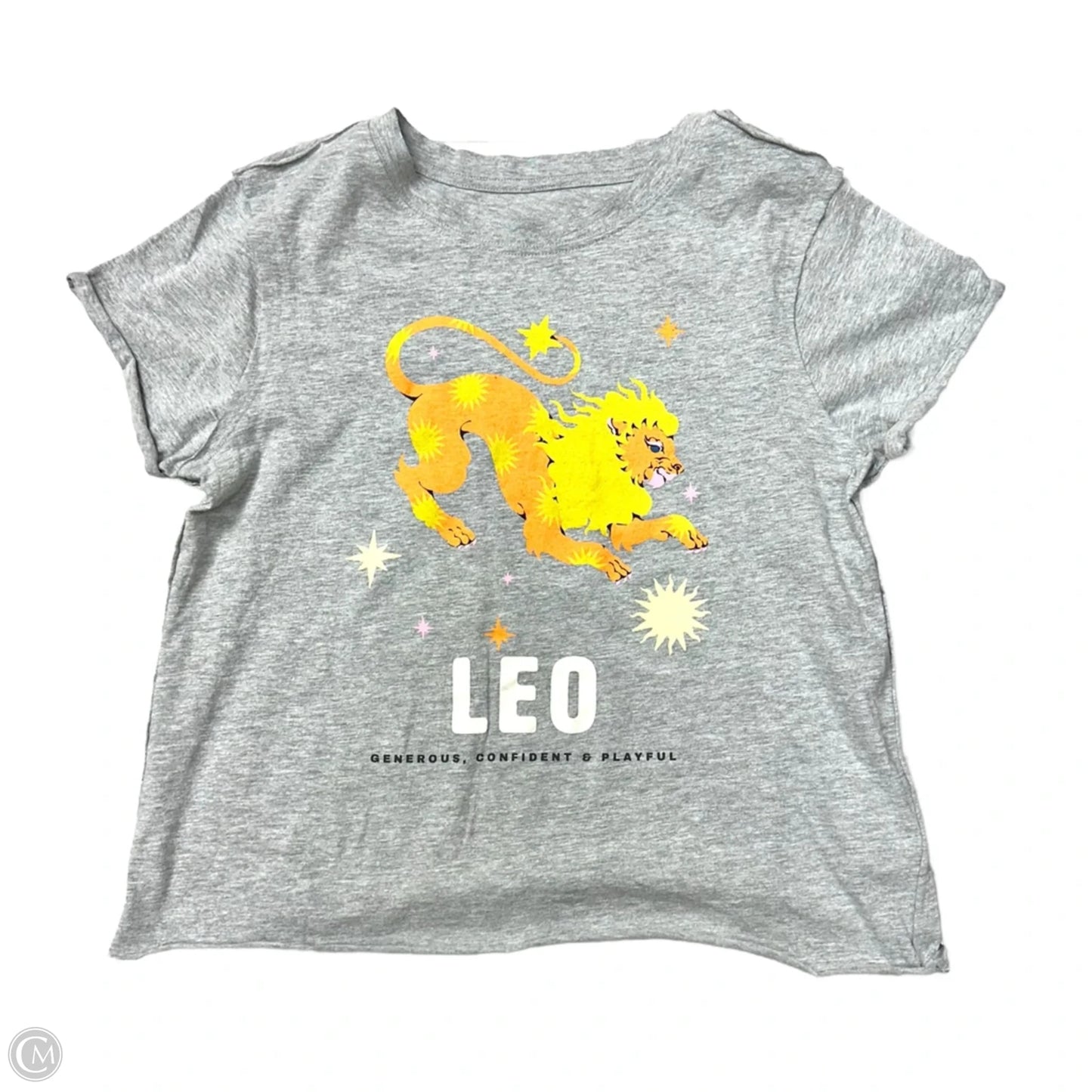 Top Short Sleeve By Anthropologie In Grey, Size: S