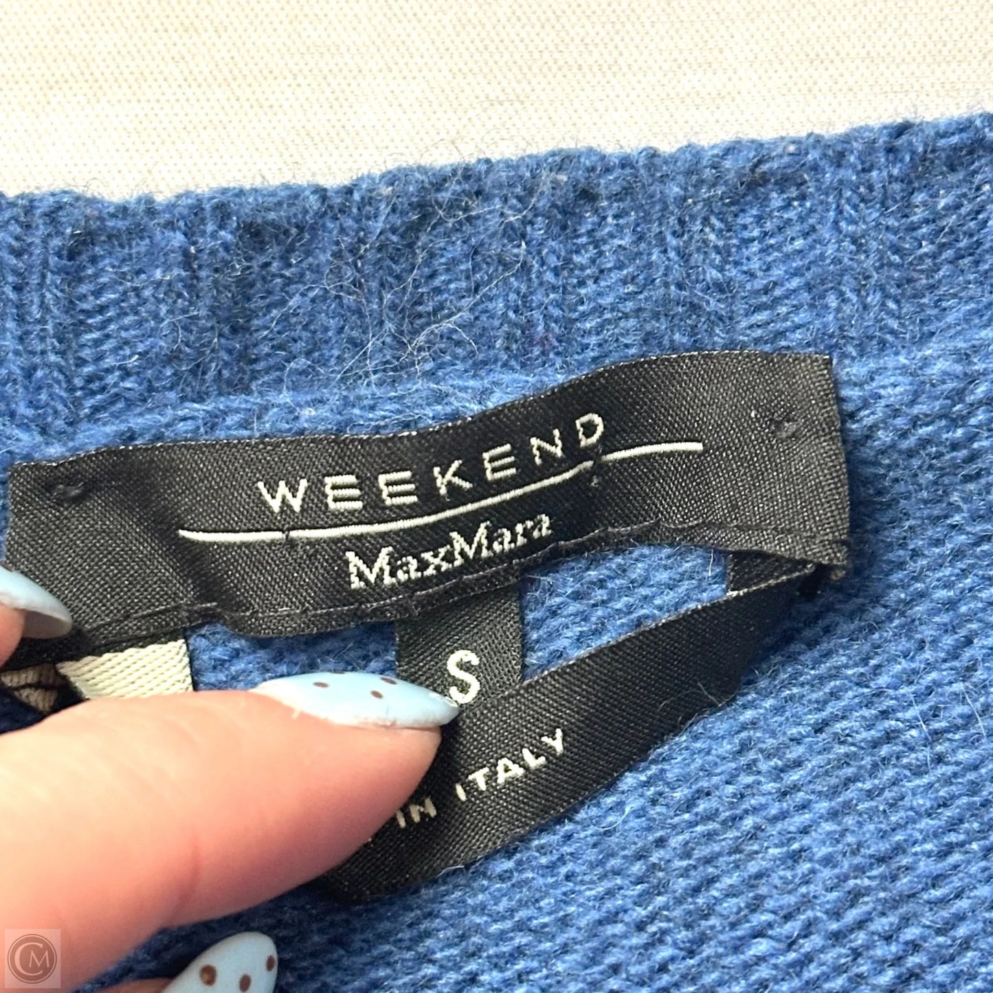 Sweater Designer By Max Mara In Blue, Size: S