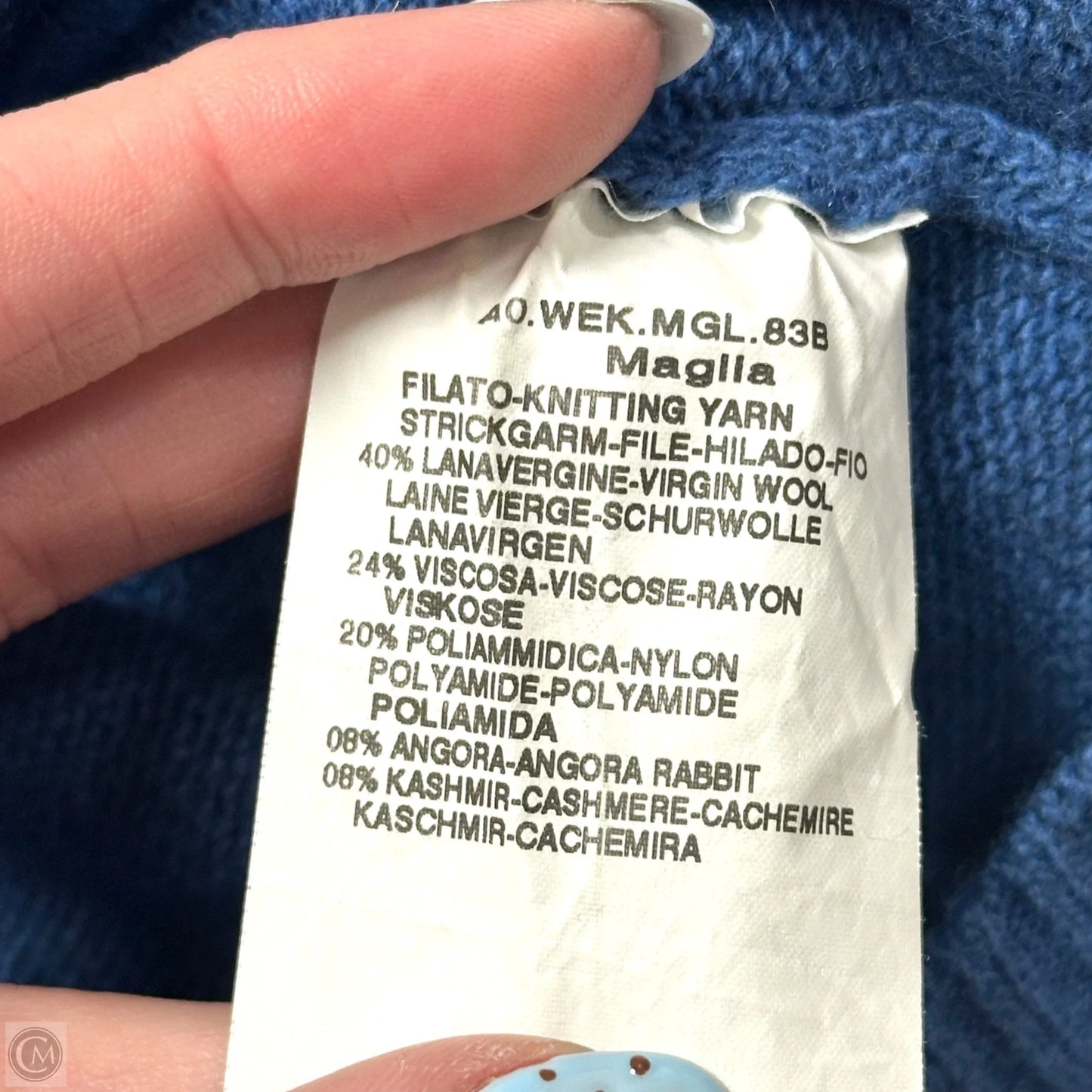 Sweater Designer By Max Mara In Blue, Size: S