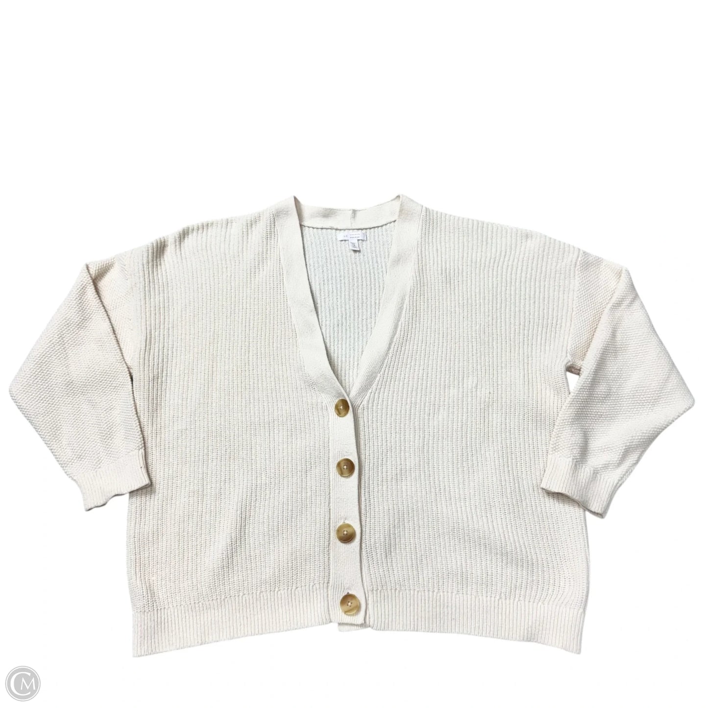 Sweater Cardigan By Lc Lauren Conrad In Cream, Size: 1x