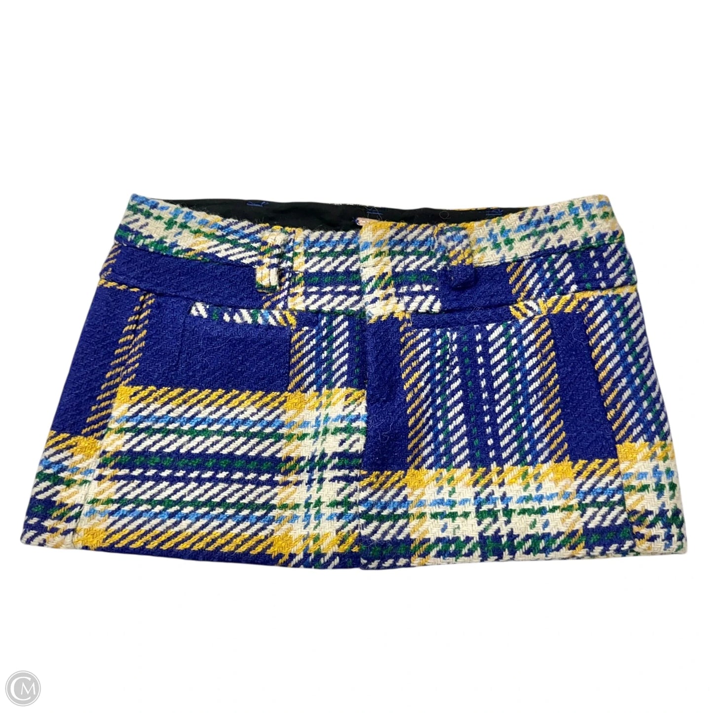 Skirt Mini & Short By Free People In Blue & Yellow, Size: S
