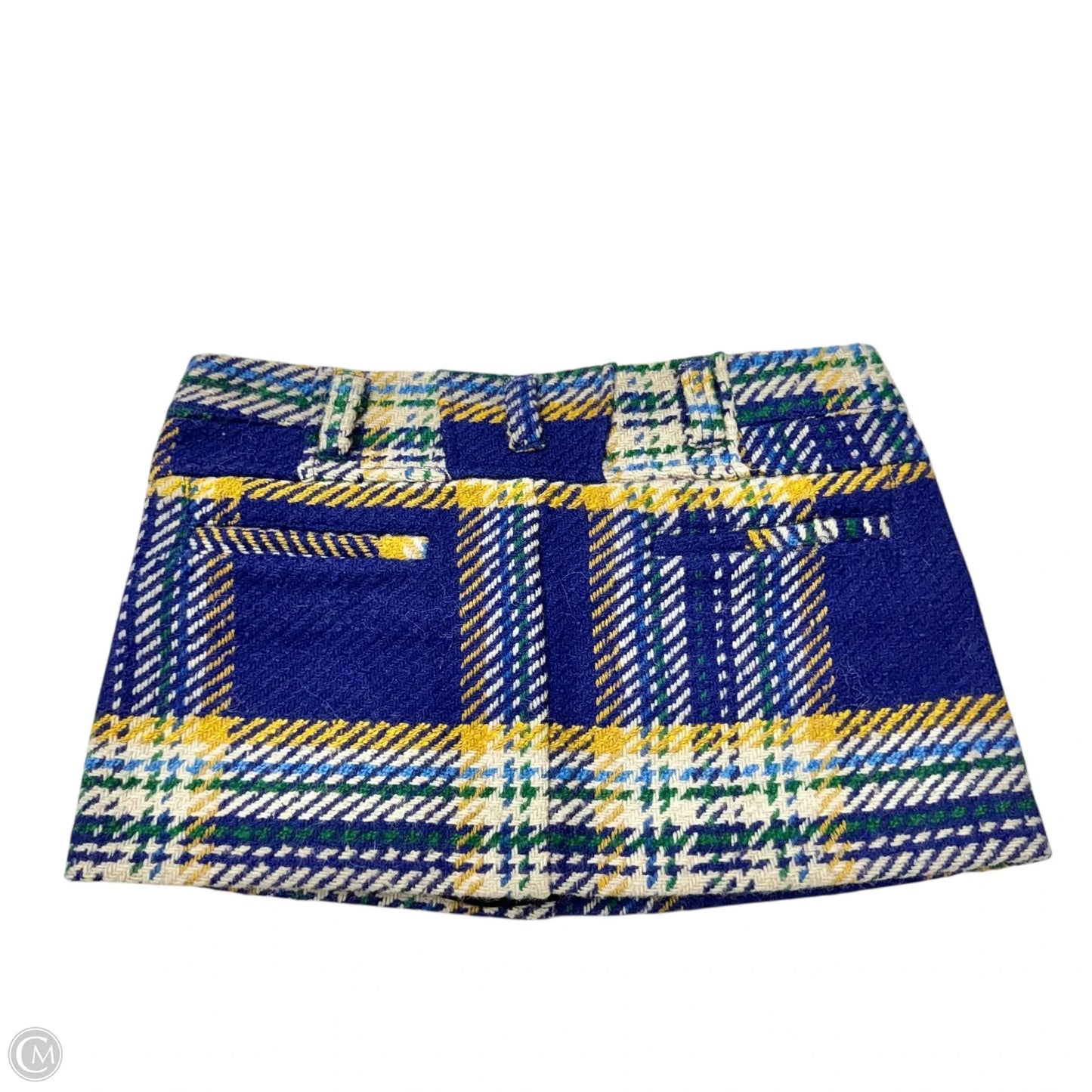 Skirt Mini & Short By Free People In Blue & Yellow, Size: S