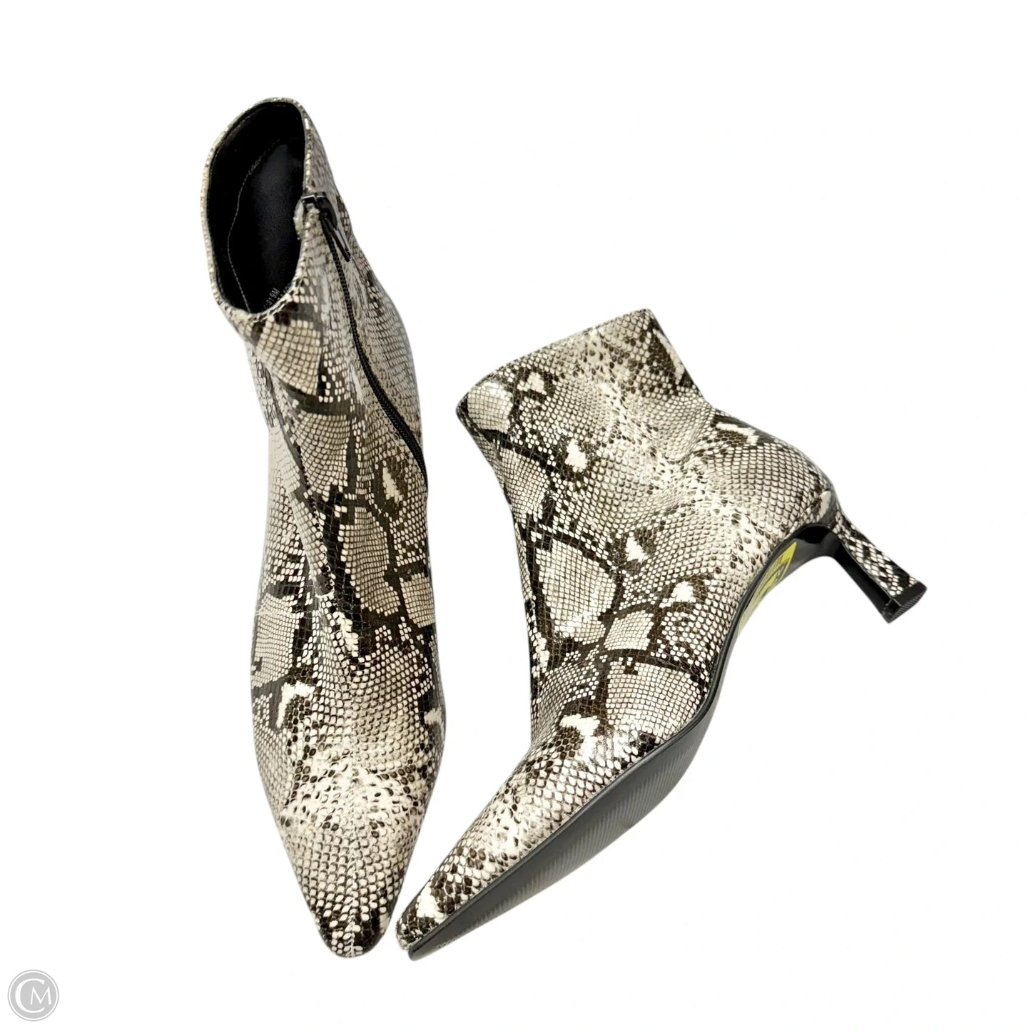Boots Ankle Heels By Steve Madden In Snakeskin Print, Size: 9