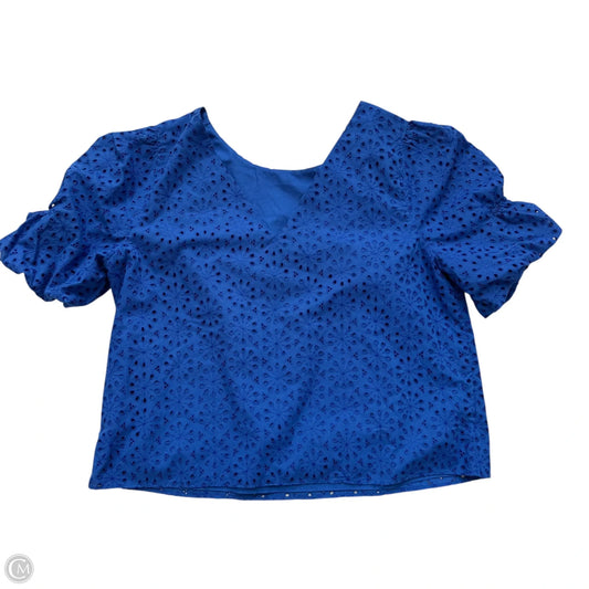 Top Short Sleeve Designer By Lilly Pulitzer In Blue, Size: Xl