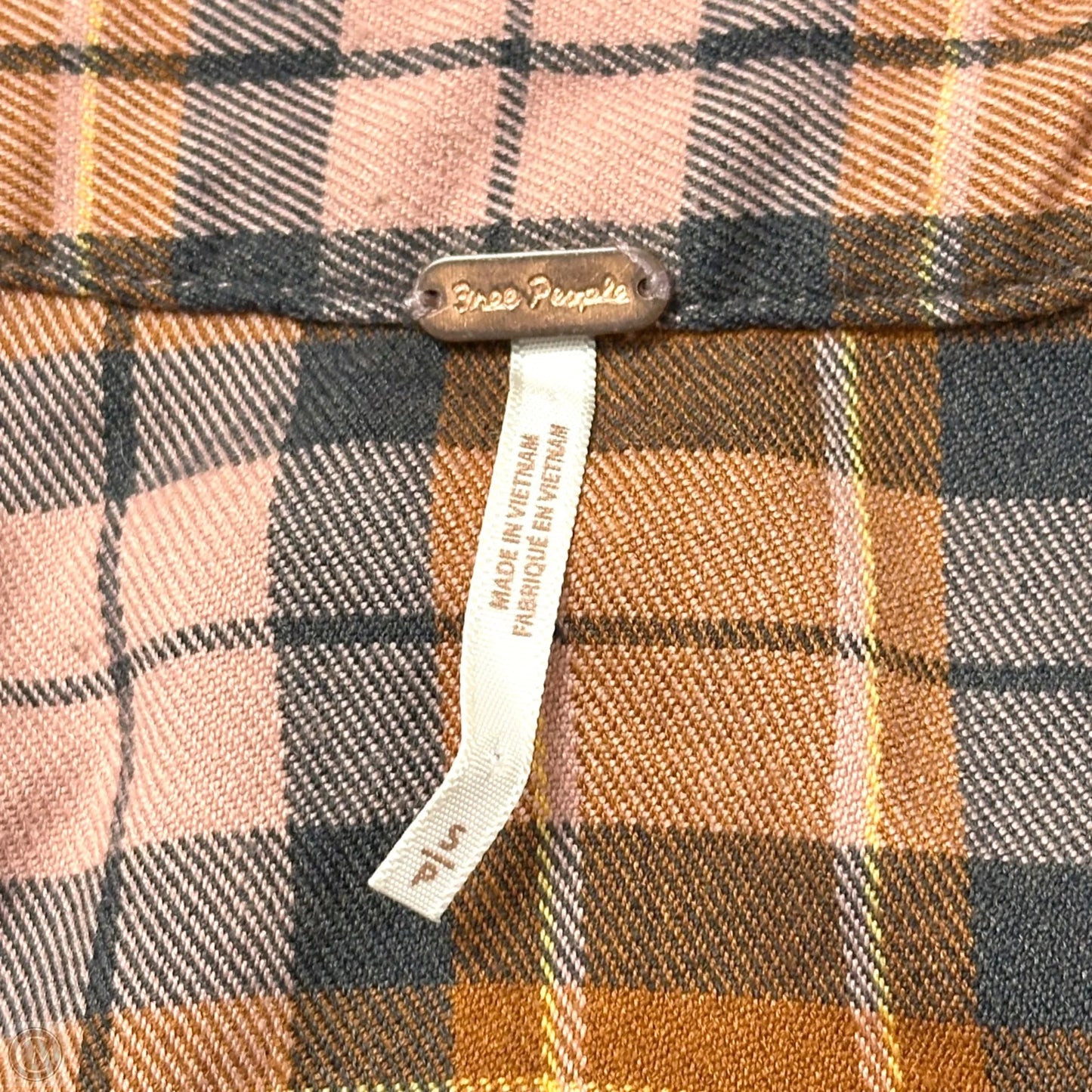 Top Long Sleeve By Free People In Plaid Pattern, Size: S