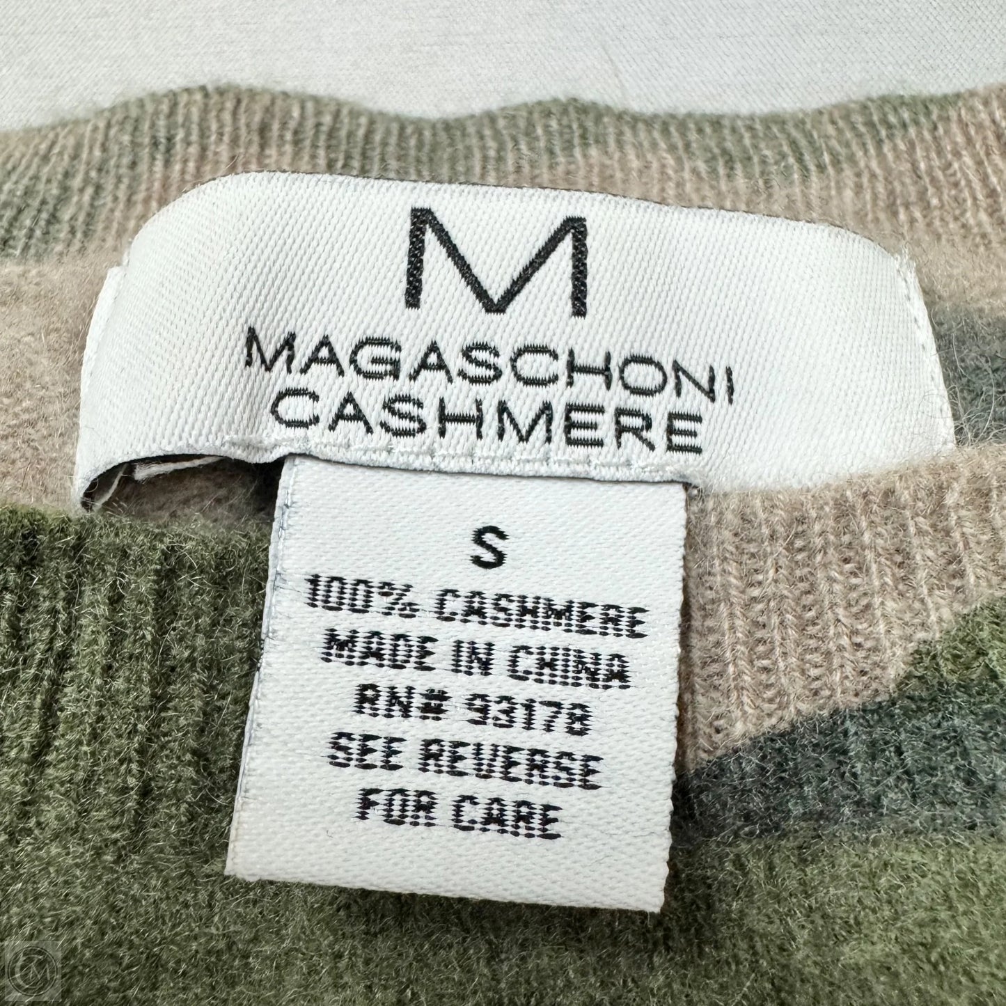 Sweater Cashmere By Magaschoni In Camouflage Print, Size: S
