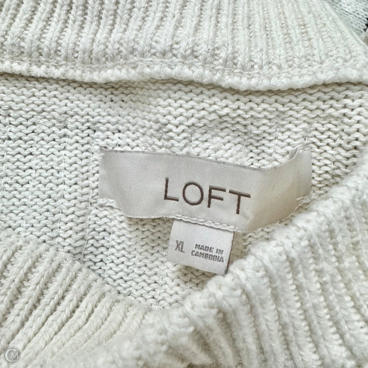 Sweater By Loft In Striped Pattern, Size: Xl