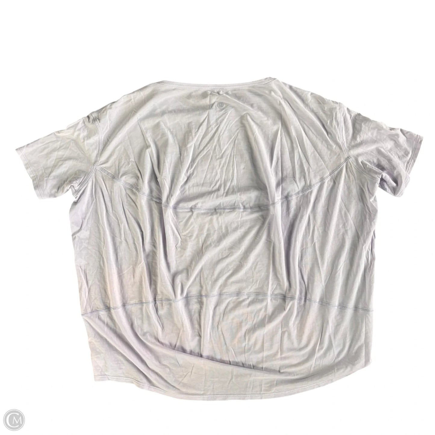 Athletic Top Short Sleeve By Lululemon In Purple, Size: L