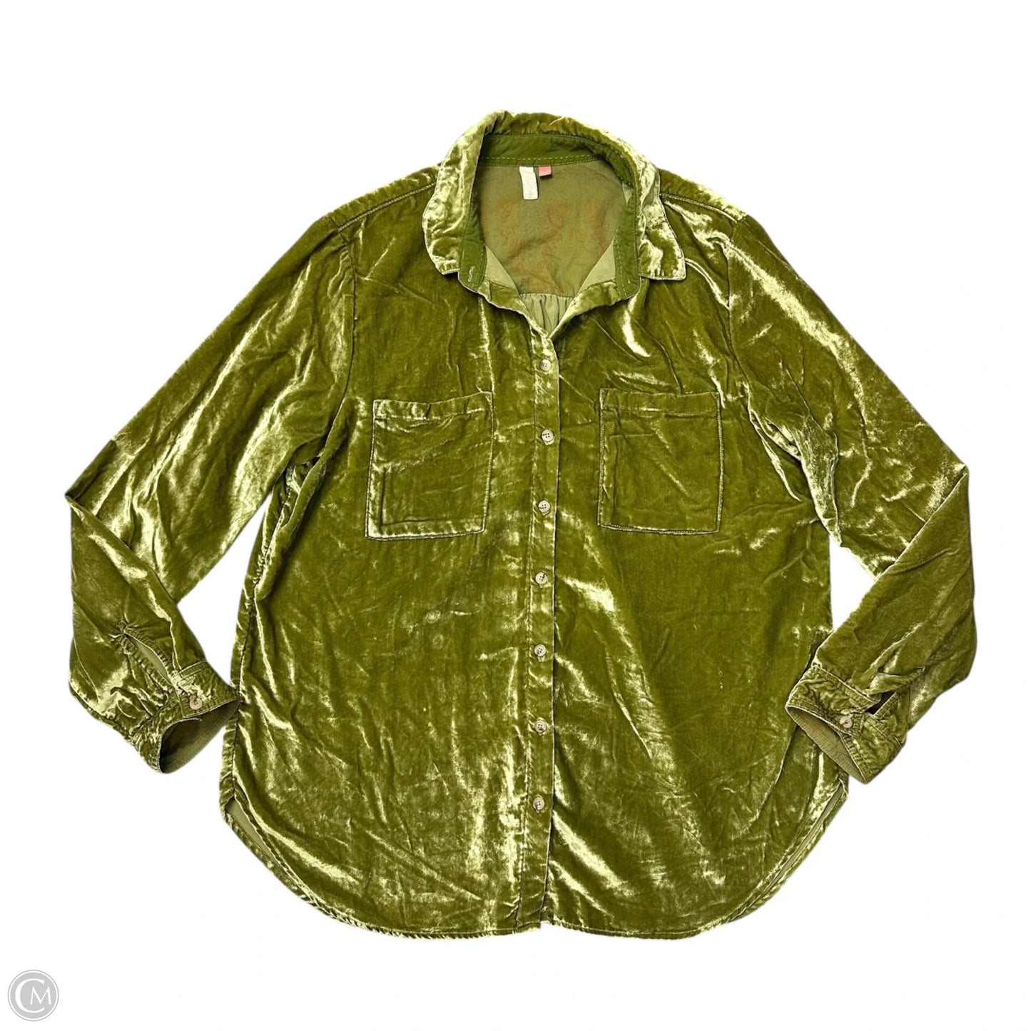 Top Long Sleeve By Pilcro In Green, Size: L