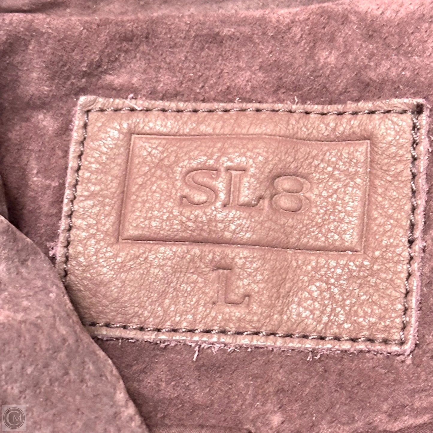 Jacket Moto Leather By Sl8 In Purple, Size: L