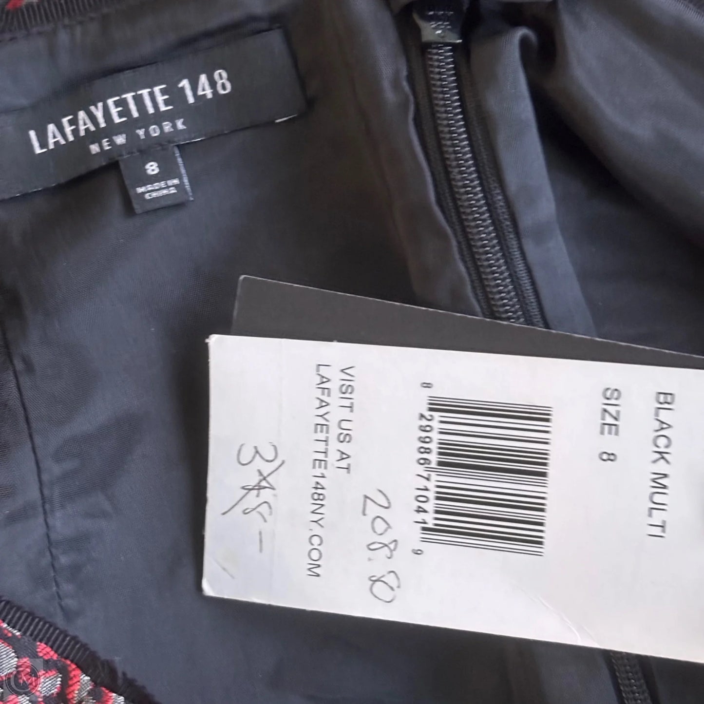 Skirt Designer By Lafayette 148 In Black & Red, Size: M