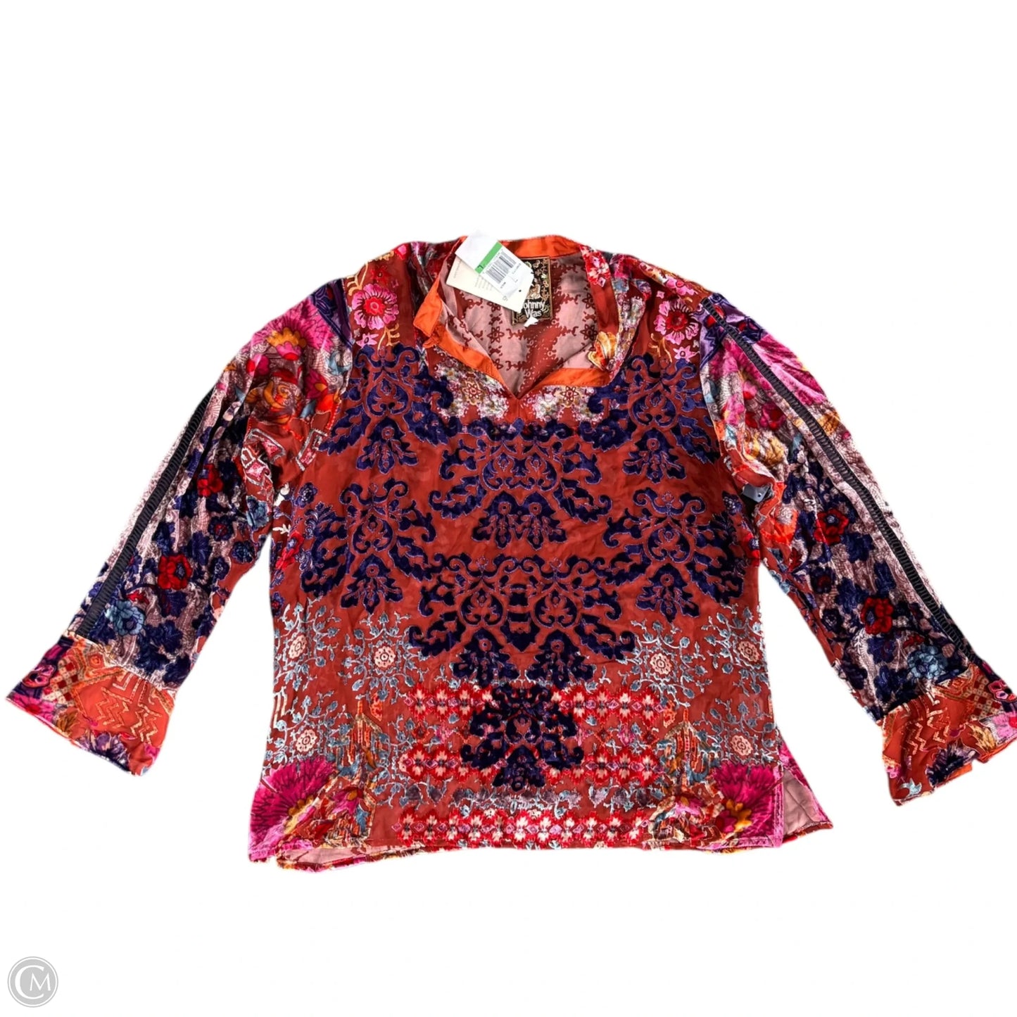 Top Long Sleeve By Johnny Was In Multi-colored, Size: L