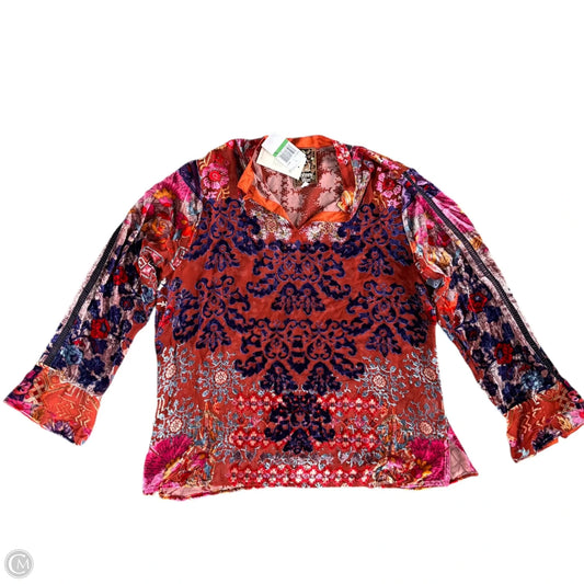 Top Long Sleeve By Johnny Was In Multi-colored, Size: L