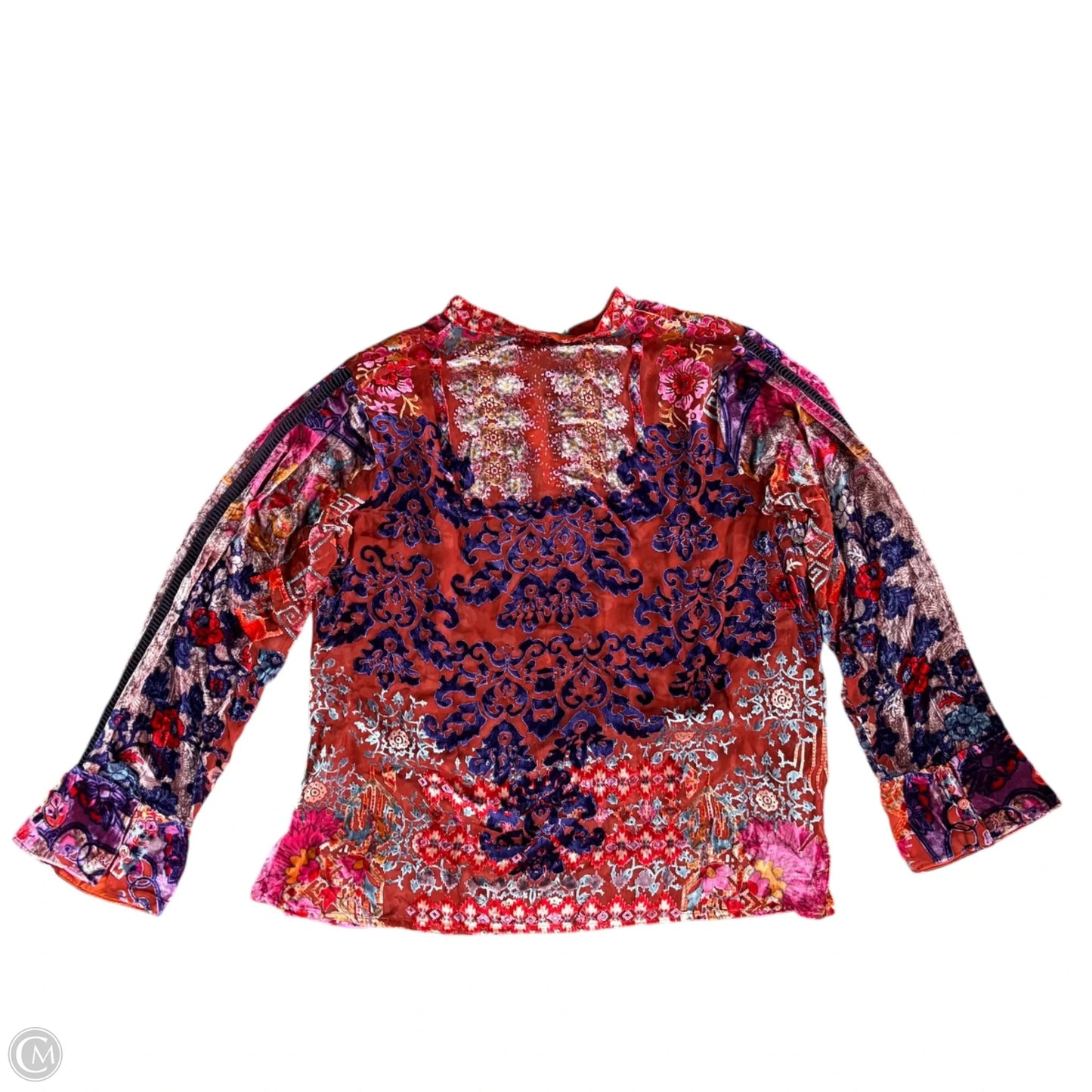 Top Long Sleeve By Johnny Was In Multi-colored, Size: L
