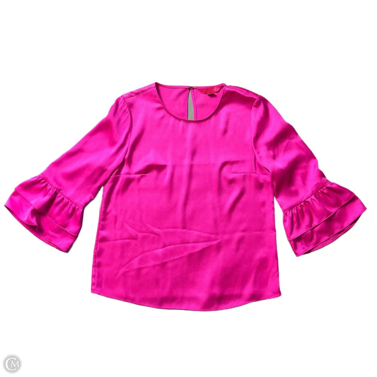 Top 3/4 Sleeve Designer By Lilly Pulitzer In Pink, Size: Xs