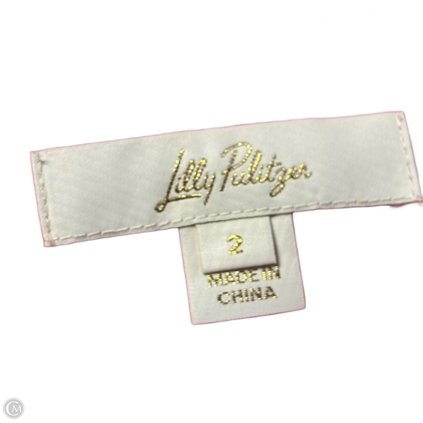 Top Long Sleeve Designer By Lilly Pulitzer In Gold & Pink, Size: Xs