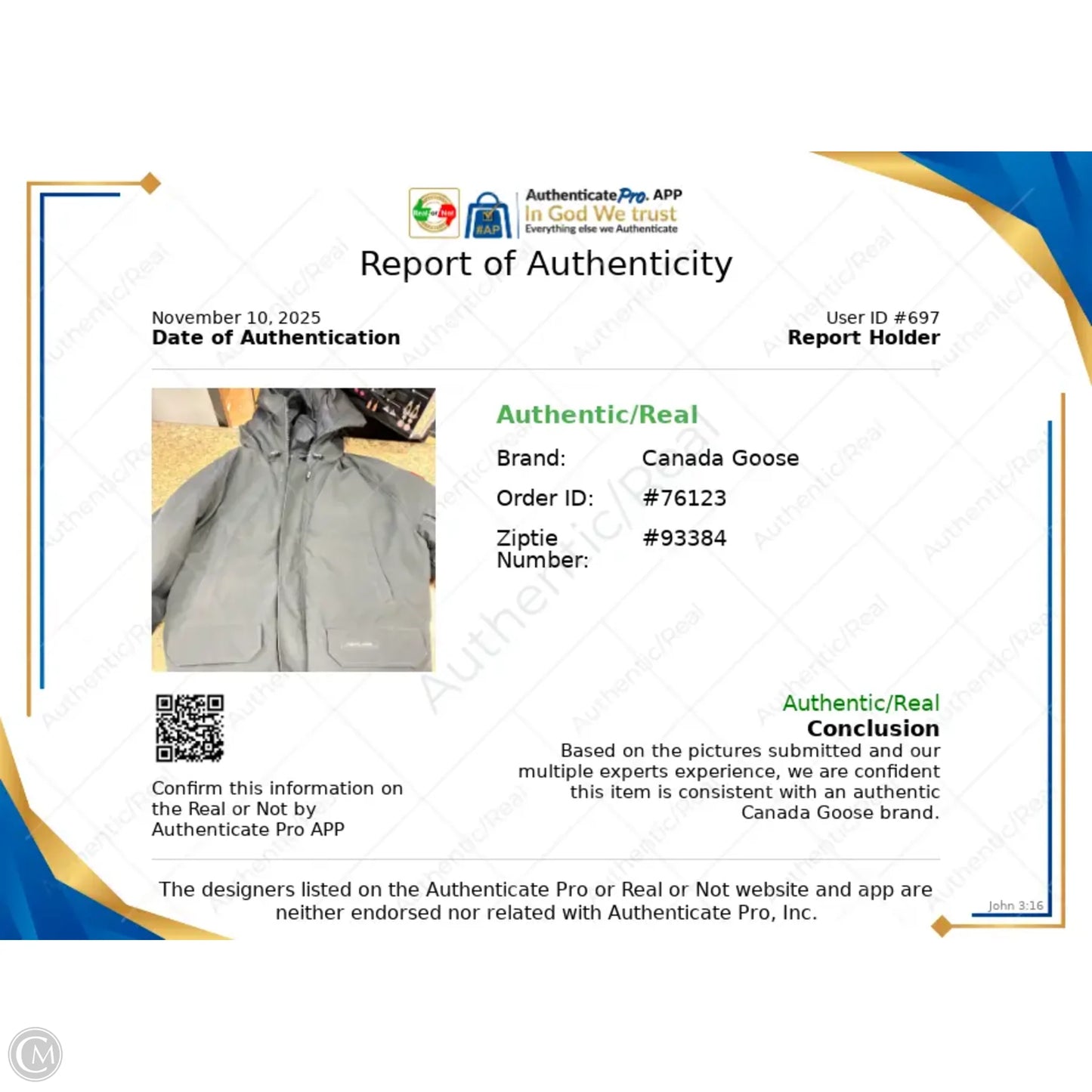 Coat Luxury Designer By Canada Goose In Black, Size: L