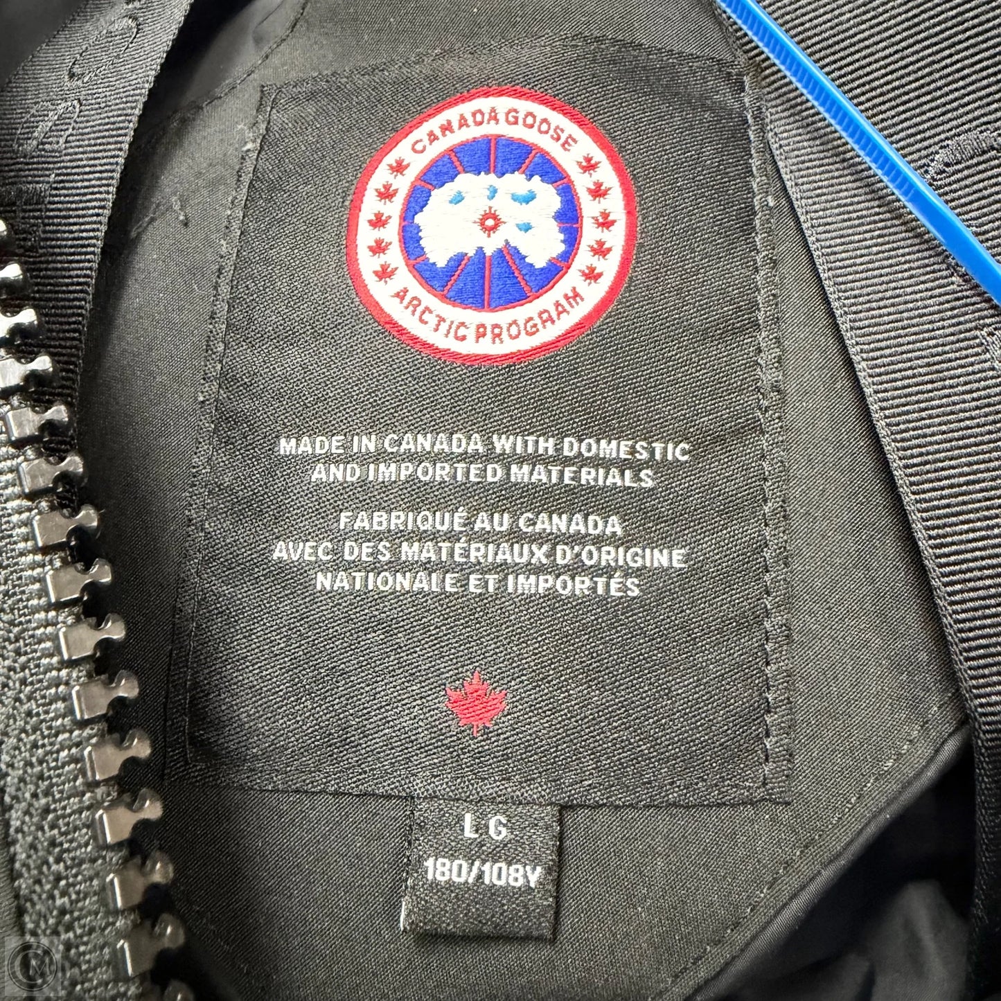 Coat Luxury Designer By Canada Goose In Black, Size: L