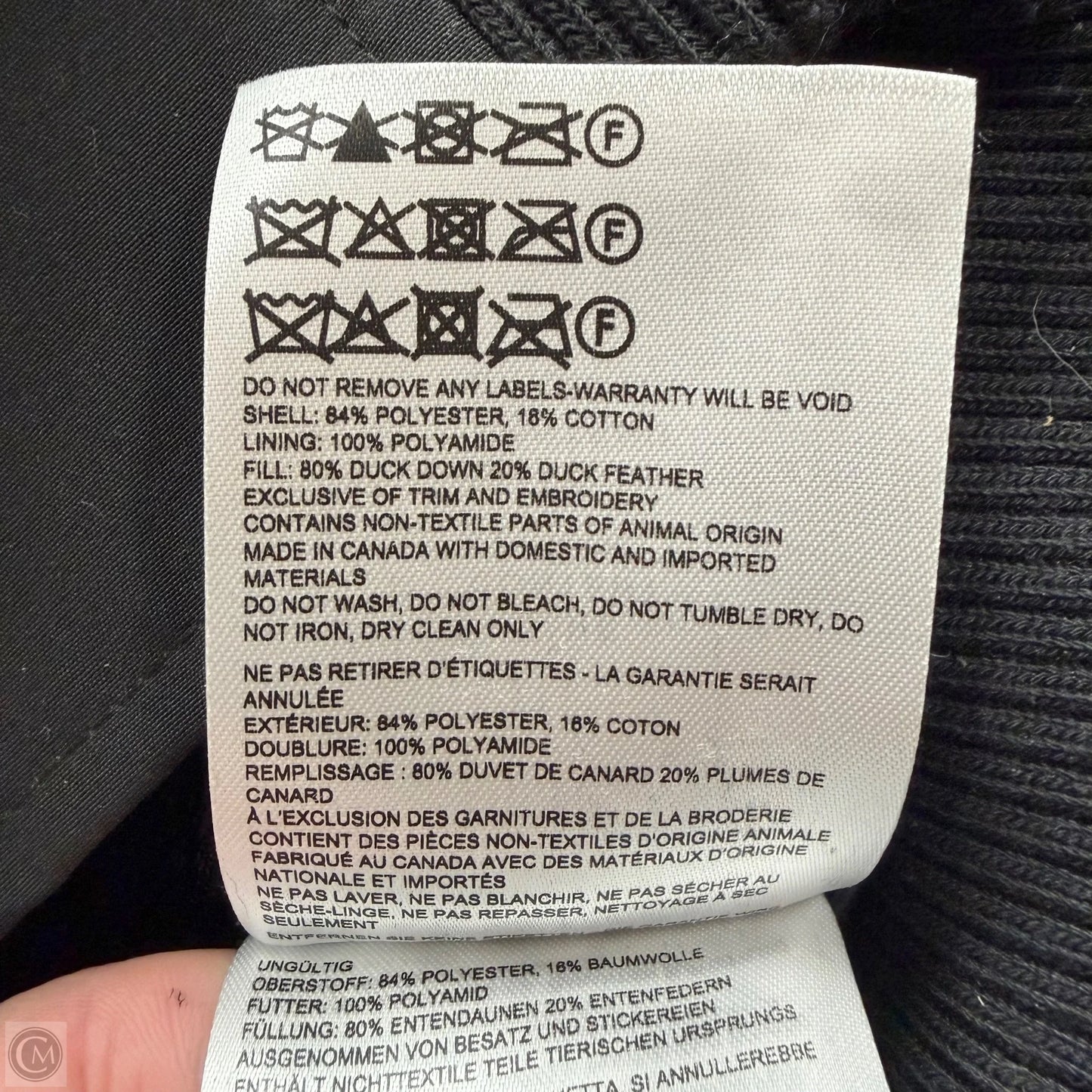 Coat Luxury Designer By Canada Goose In Black, Size: L