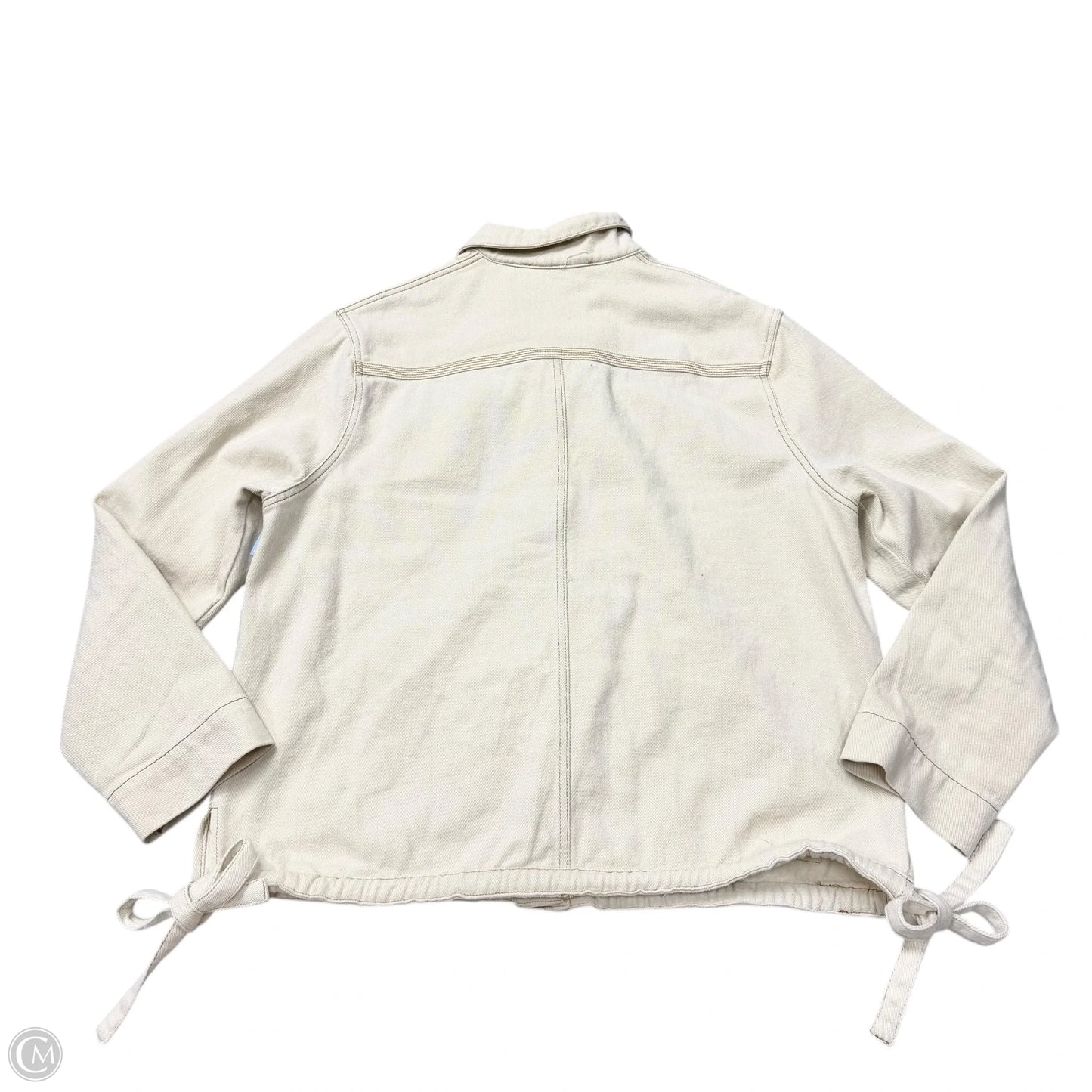 Jacket Denim By Emory Park In Brown & Cream, Size: S