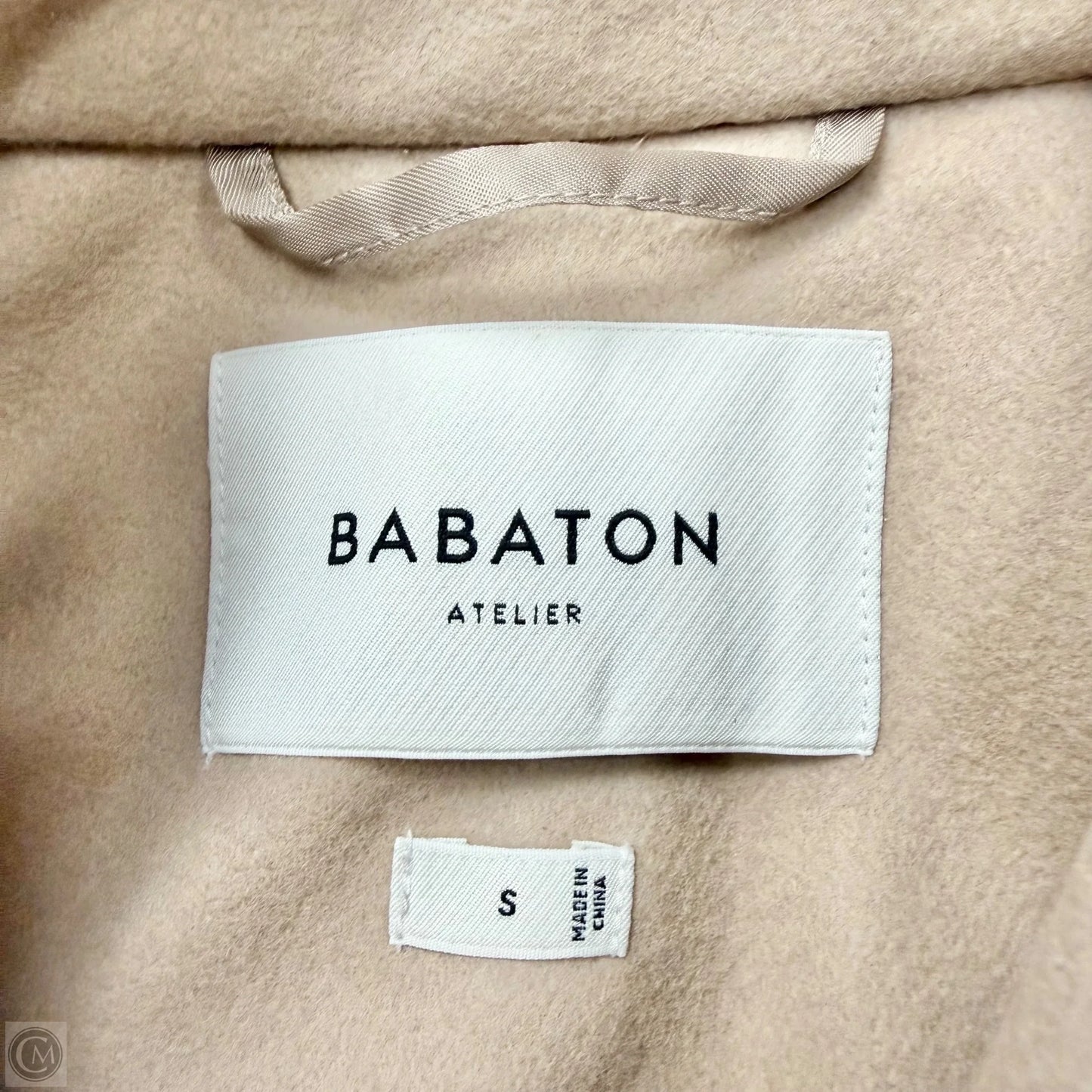 Coat Trench Coat By Babaton In Tan, Size: S