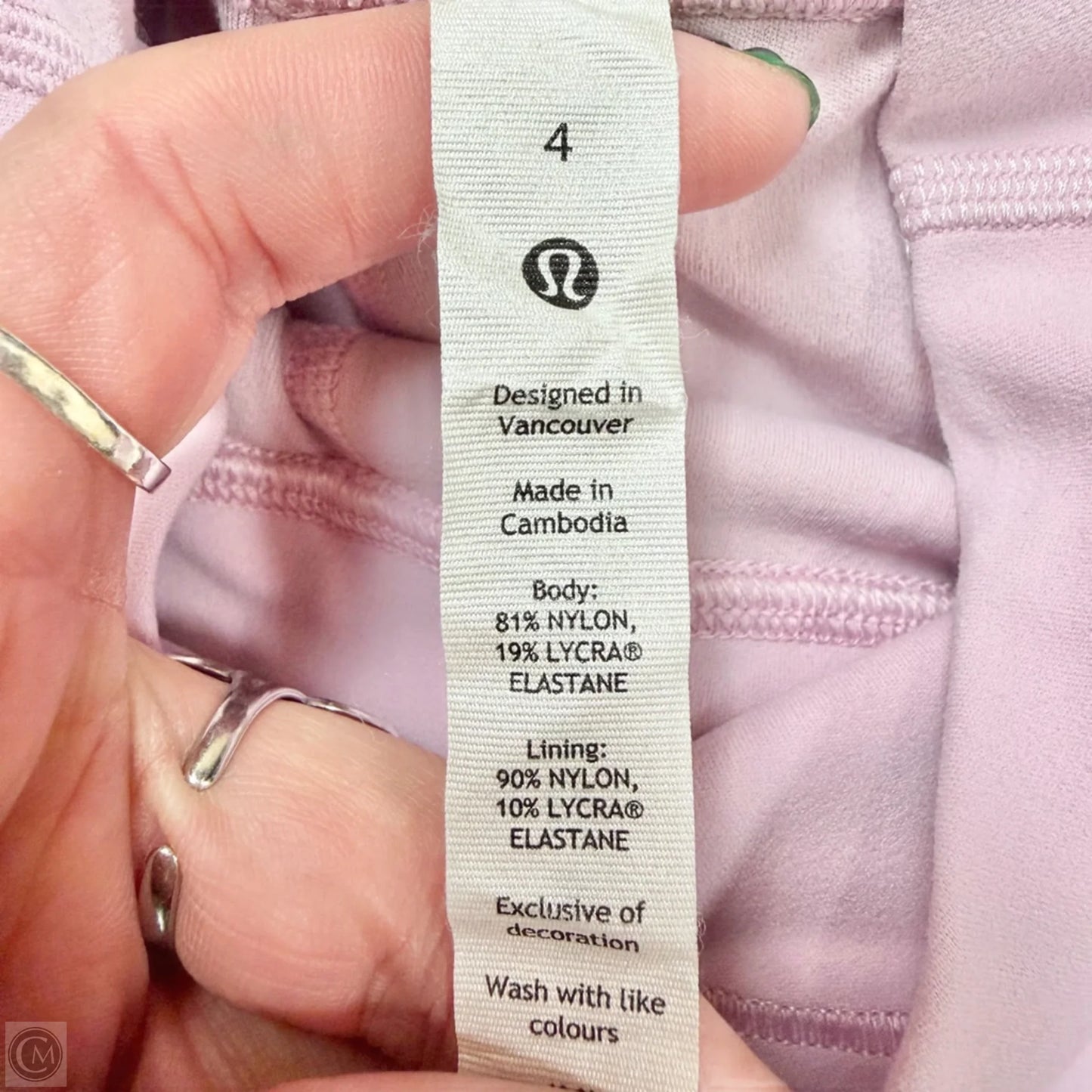Athletic Leggings By Lululemon In Pink, Size: S