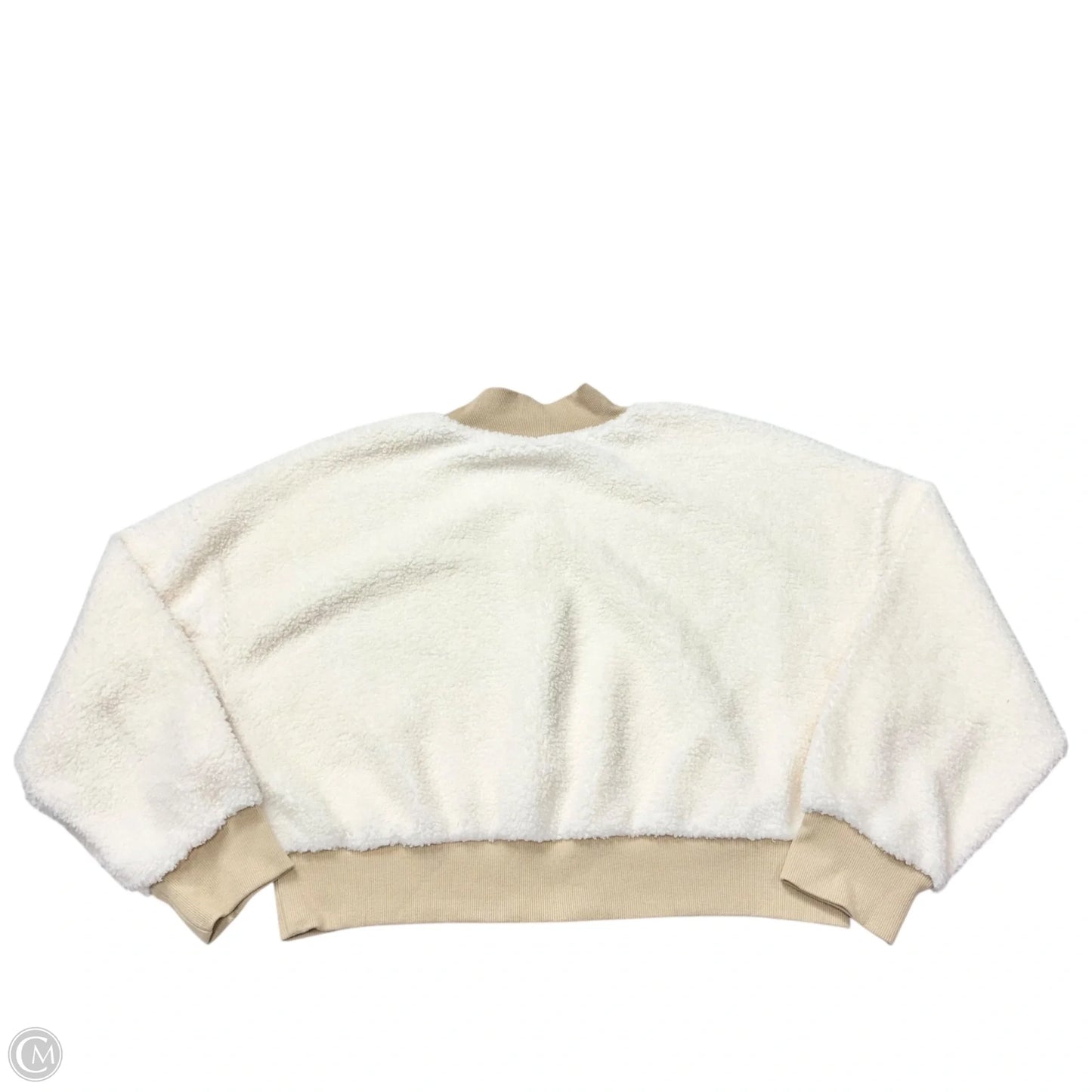Athletic Sweatshirt Crewneck By Fabletics In Brown & Cream, Size: Xxl