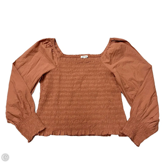 Top Long Sleeve By Madewell In Brown, Size: Xl