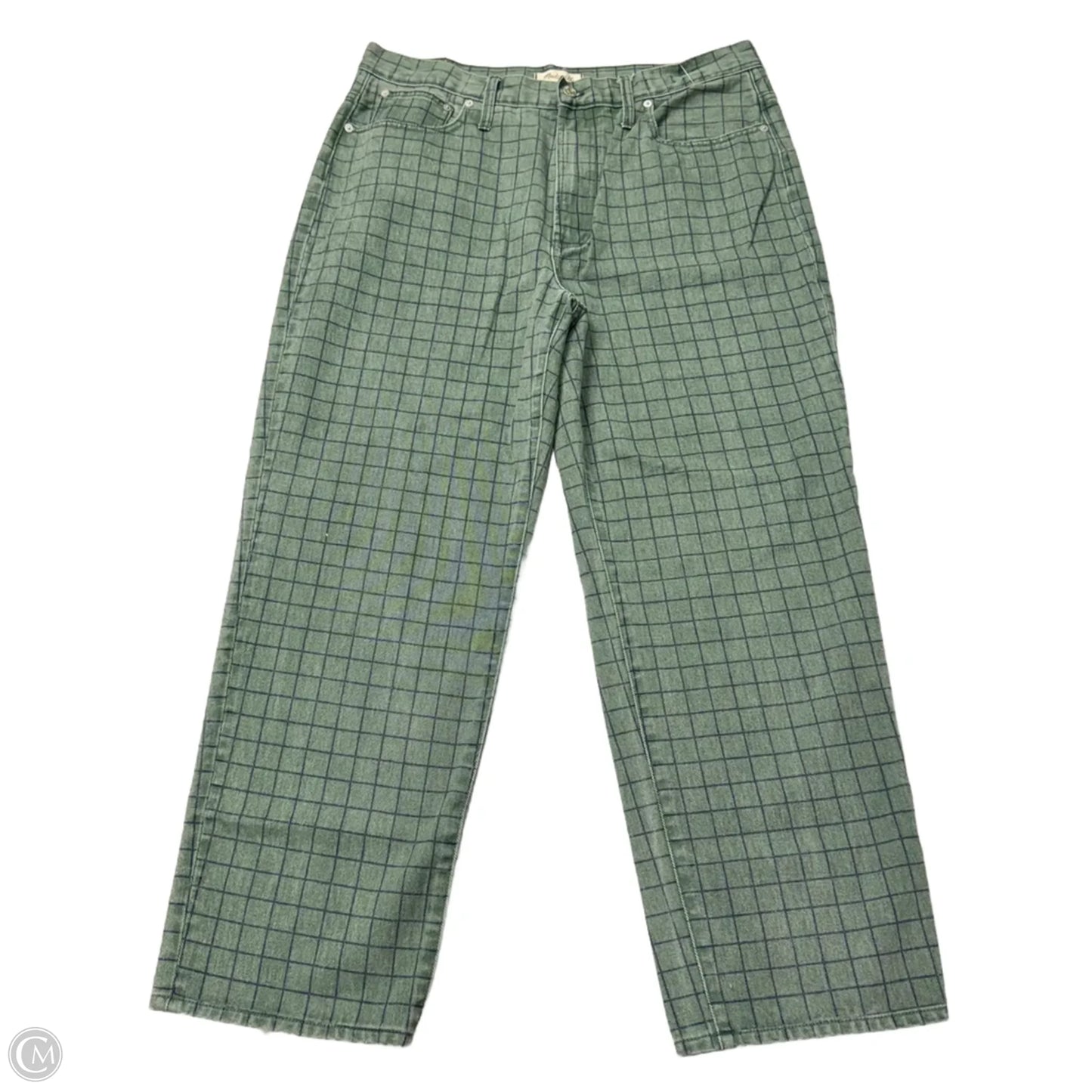 Jeans Straight By Madewell In Blue & Green, Size: 16