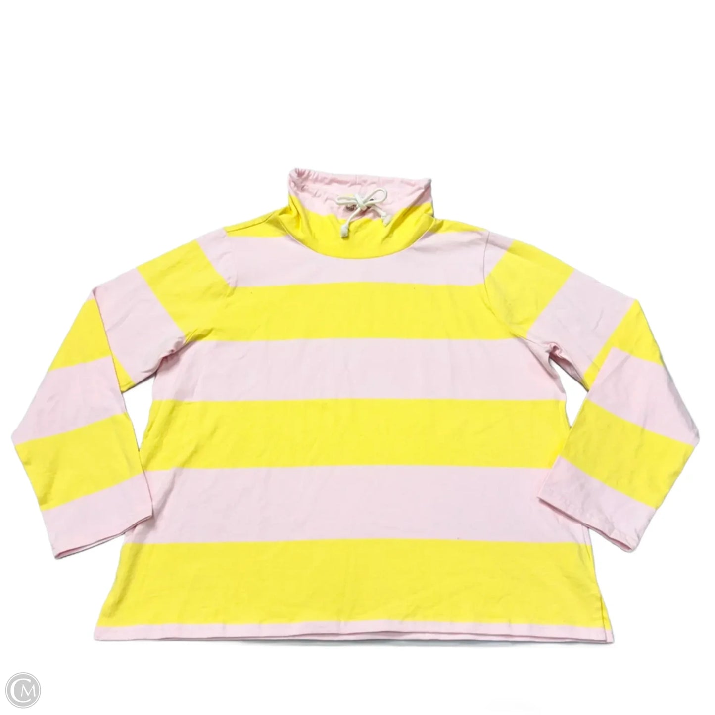 Sweatshirt Collar By J. Crew In Pink & Yellow, Size: Xl