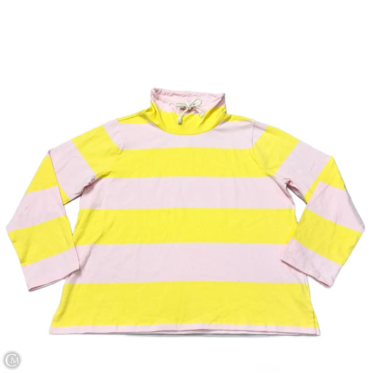Sweatshirt Collar By J. Crew In Pink & Yellow, Size: Xl