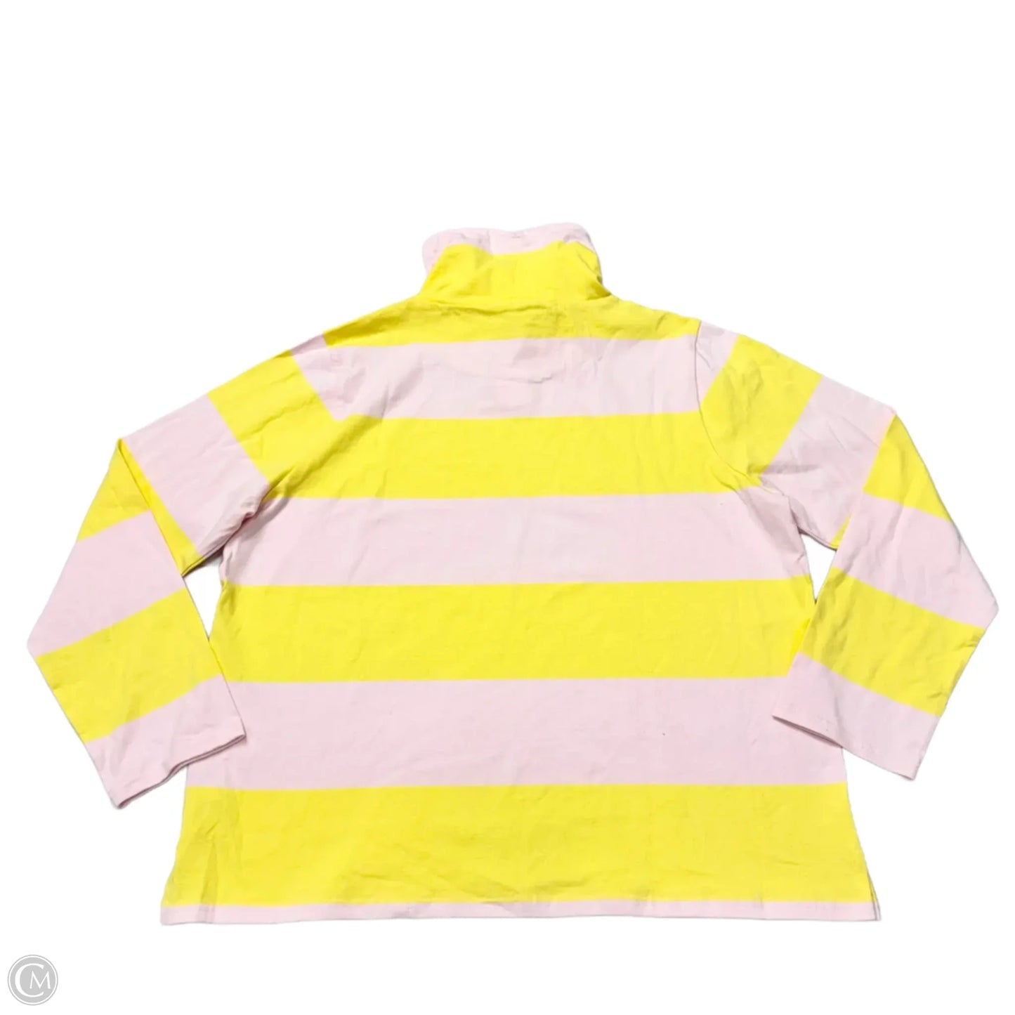 Sweatshirt Collar By J. Crew In Pink & Yellow, Size: Xl
