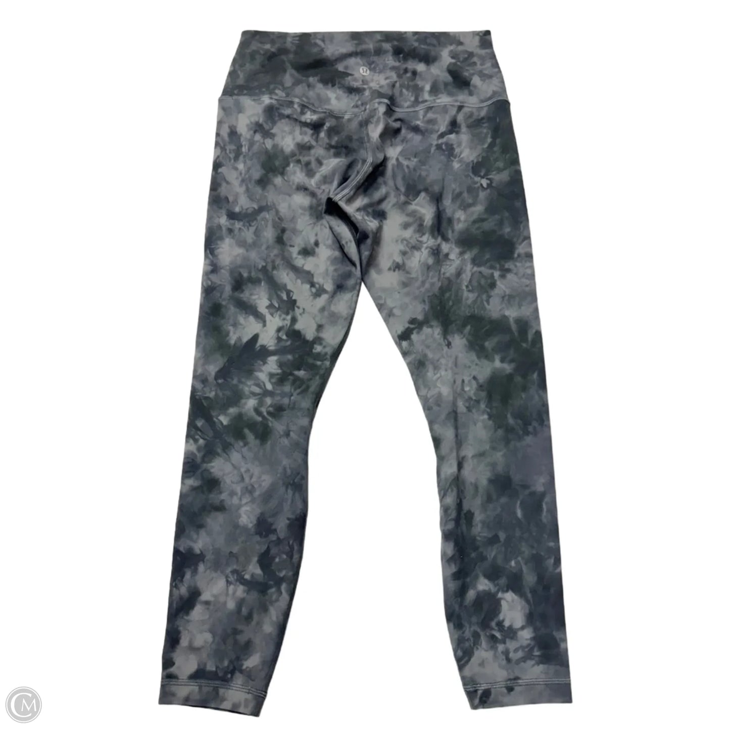 Athletic Leggings By Lululemon In Black & Grey, Size: M