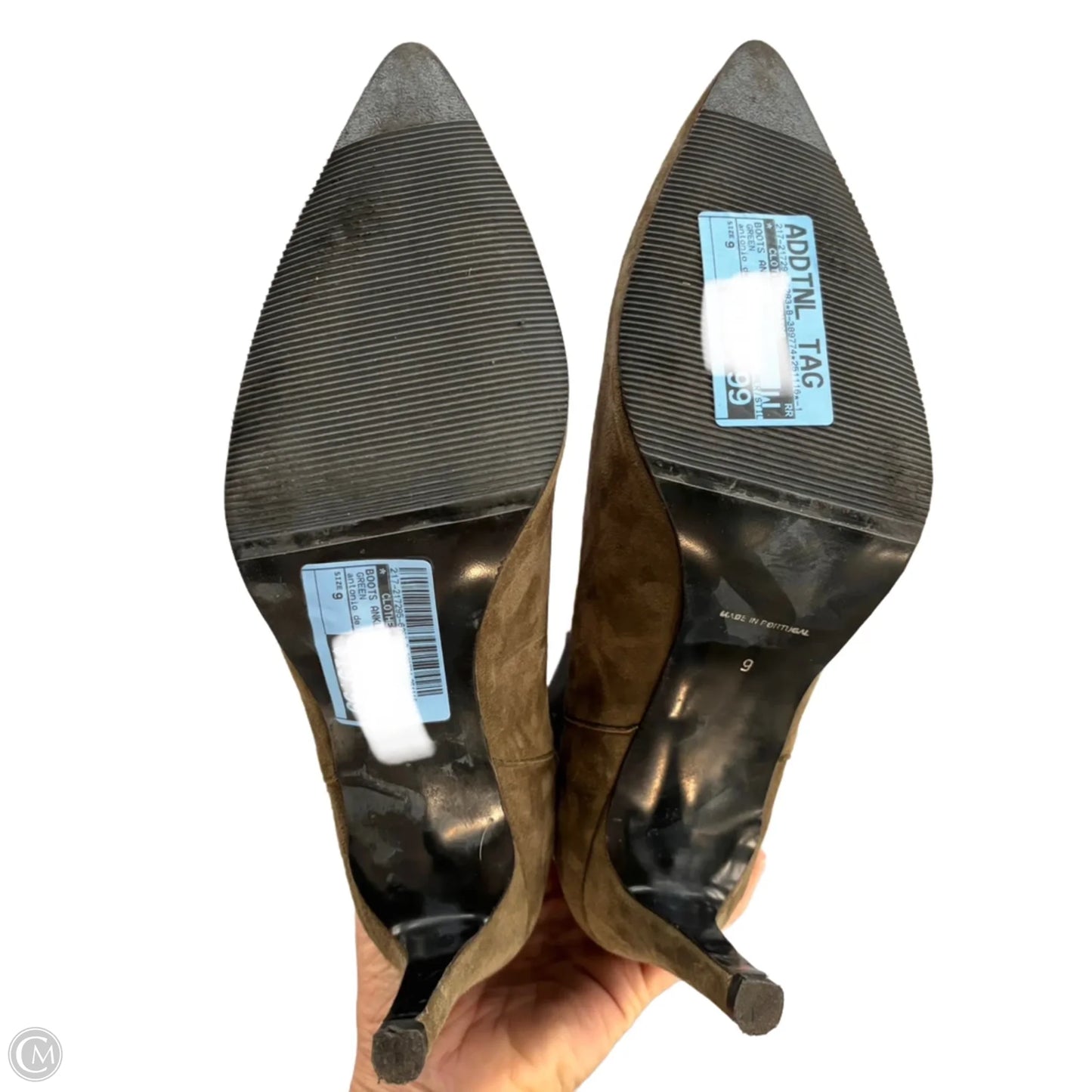 Boots Ankle Heels By  antonio de faria In Green, Size: 9