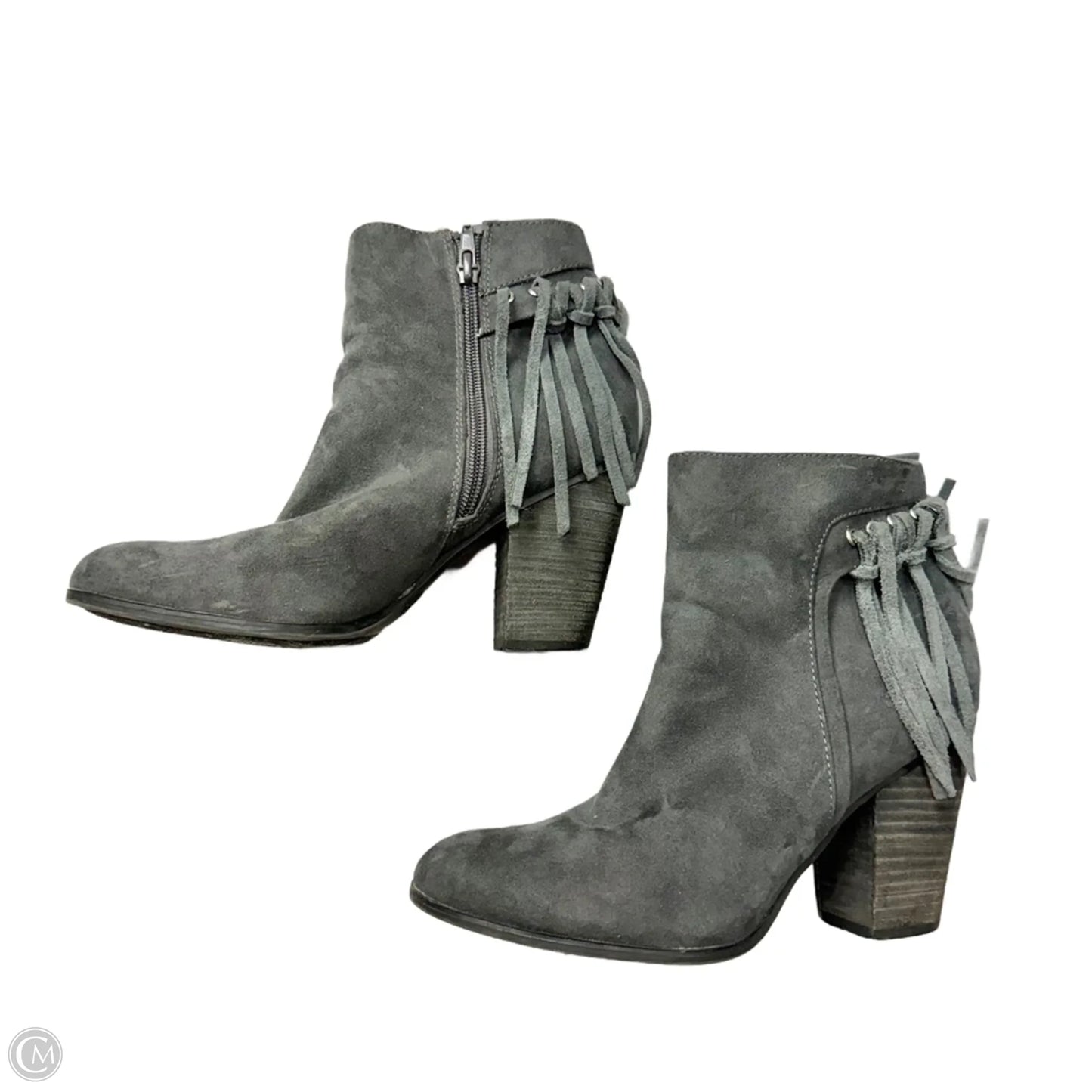 Boots Ankle Heels By Carlos By Carlos Santana In Grey, Size: 8