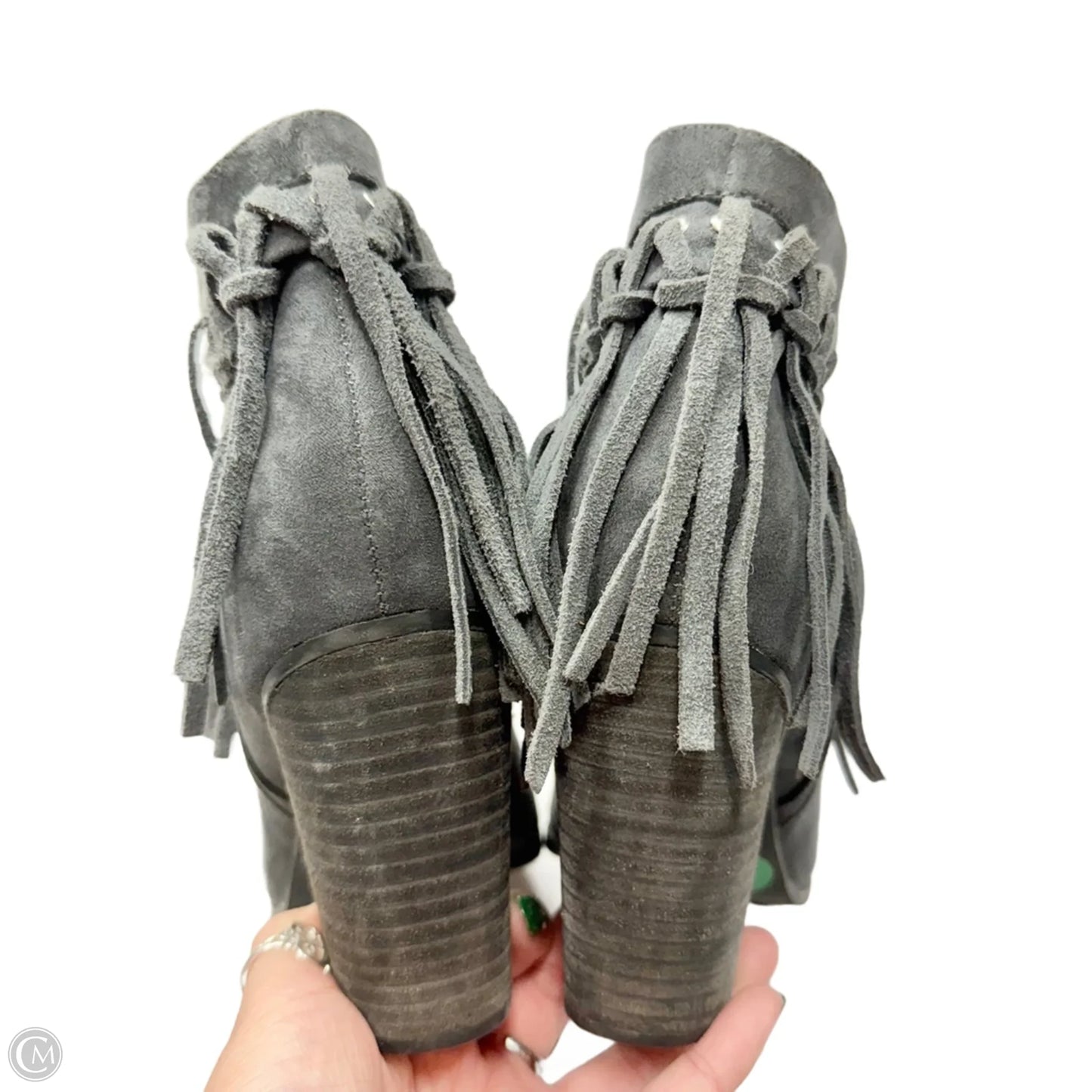 Boots Ankle Heels By Carlos By Carlos Santana In Grey, Size: 8