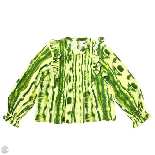 Top Long Sleeve By Samant Chauhan  In Green, Size: S