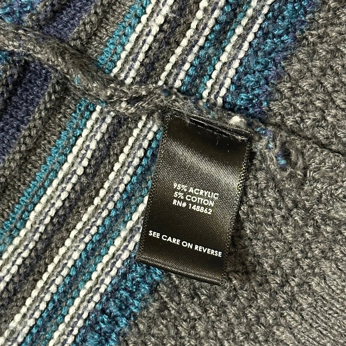 Sweater Cardigan By Torrid In Blue & Grey, Size: 1x