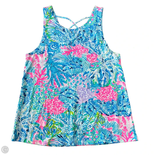 Top Sleeveless Designer By Lilly Pulitzer In Blue & Pink, Size: S