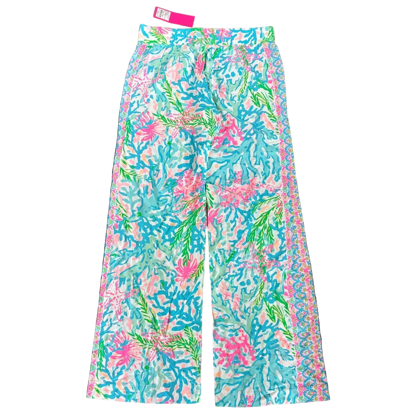 Pants Designer By Lilly Pulitzer In Blue & Pink, Size: M