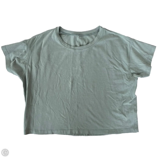 Athletic Top Short Sleeve By Lululemon In Green, Size: M