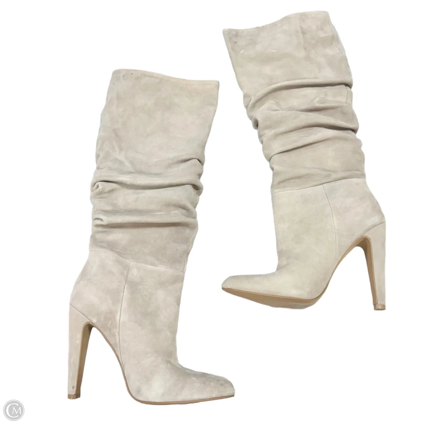 Boots Mid-calf Heels By Nordstrom In Grey, Size: 6.5
