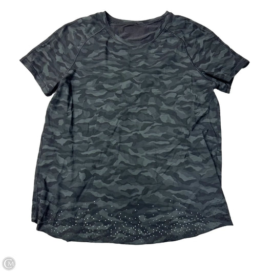 Athletic Top Short Sleeve By Lululemon In Camouflage Print, Size: S