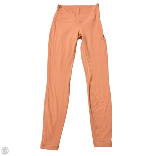 Athletic Leggings By Lululemon In Peach, Size: S