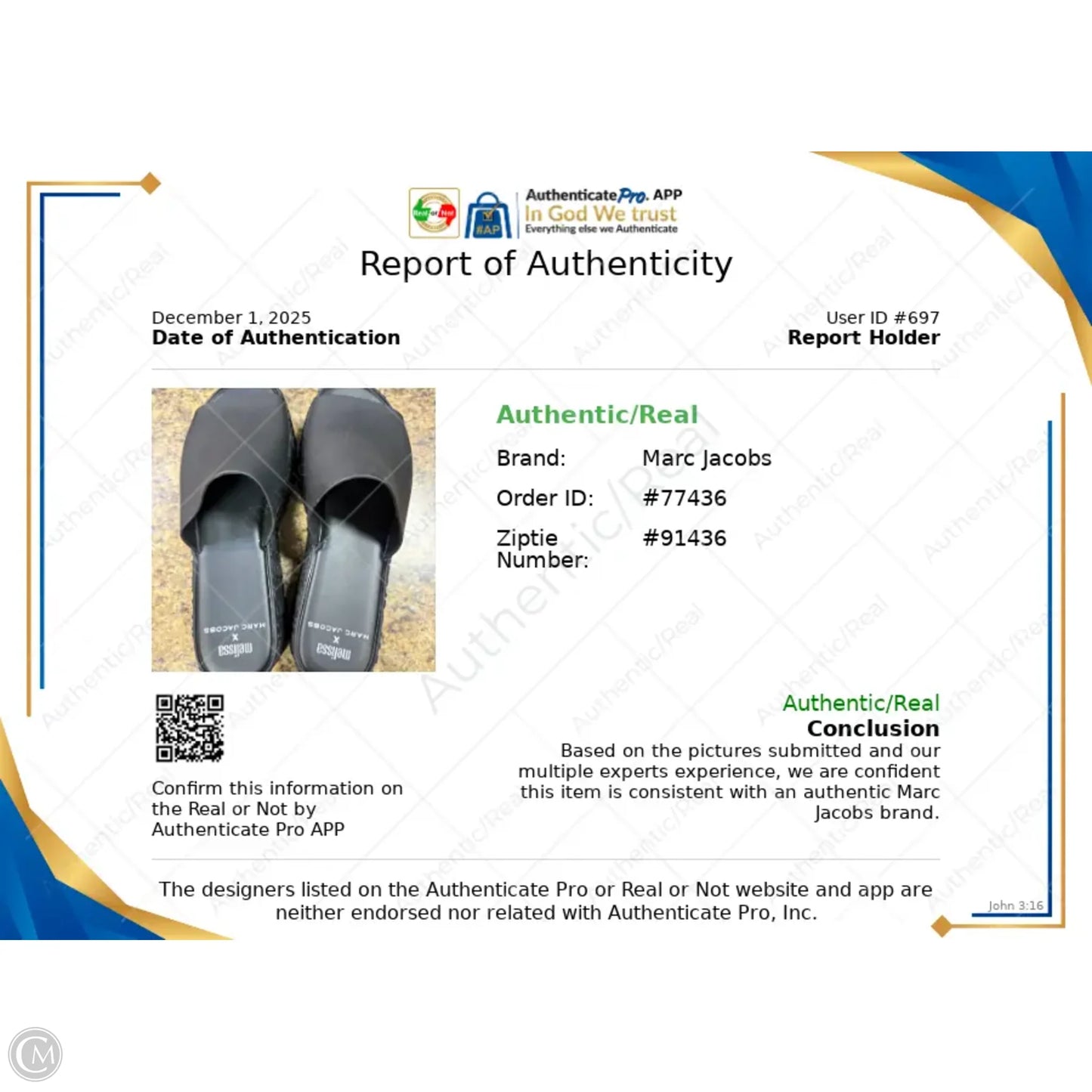 Sandals Luxury Designer By Marc Jacobs In Black, Size: 8