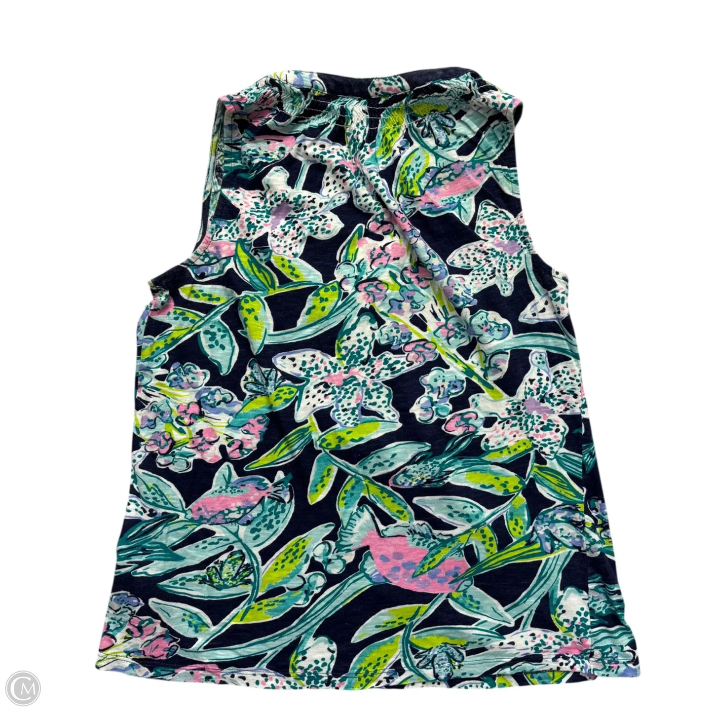 Top Sleeveless Designer By Lilly Pulitzer In Blue & Green, Size: Xs