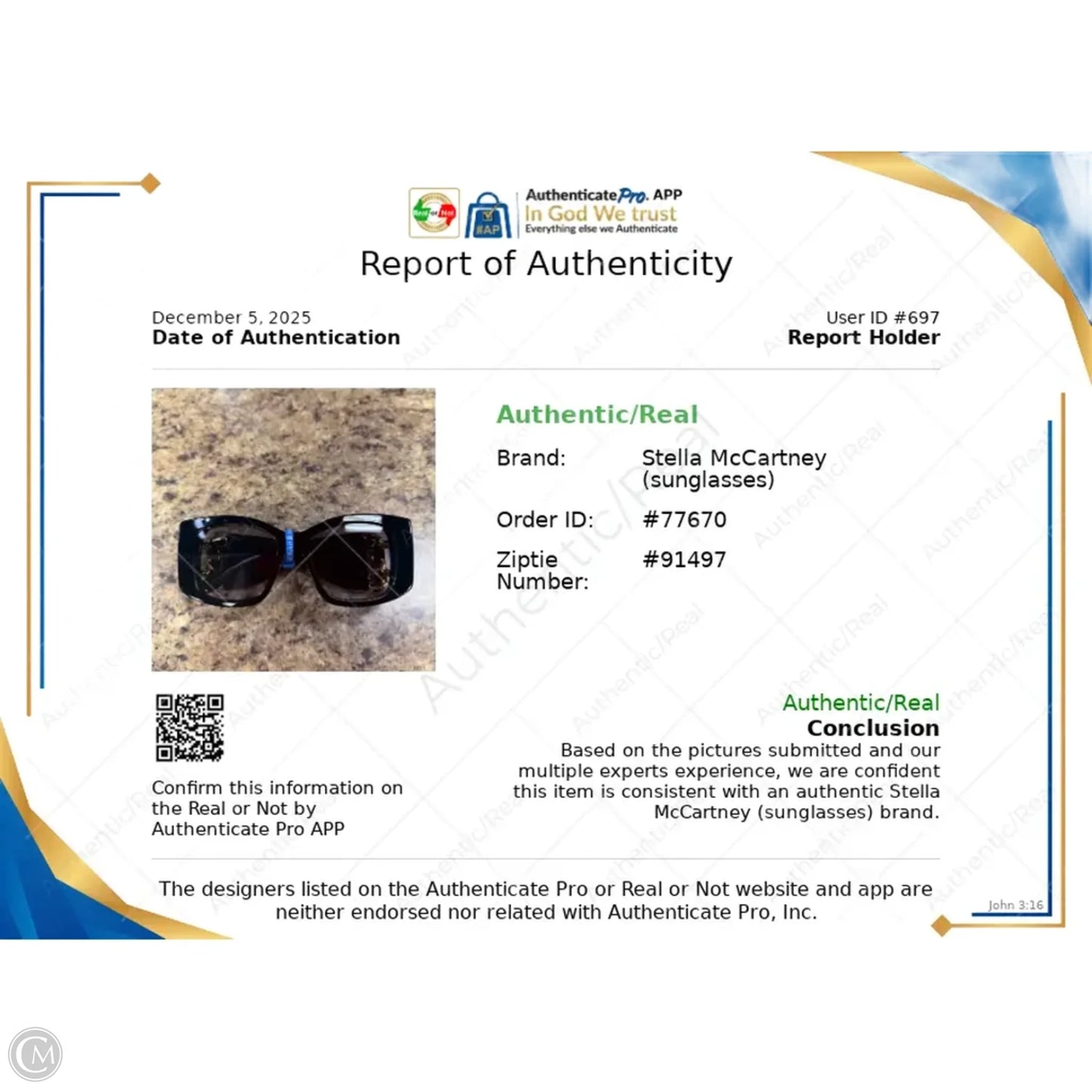 Sunglasses Luxury Designer By Stella Mccartney