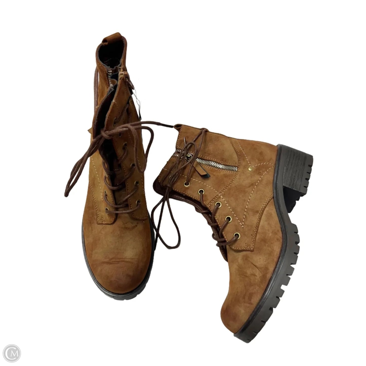 Boots Ankle Heels By Dunes In Brown, Size: 8