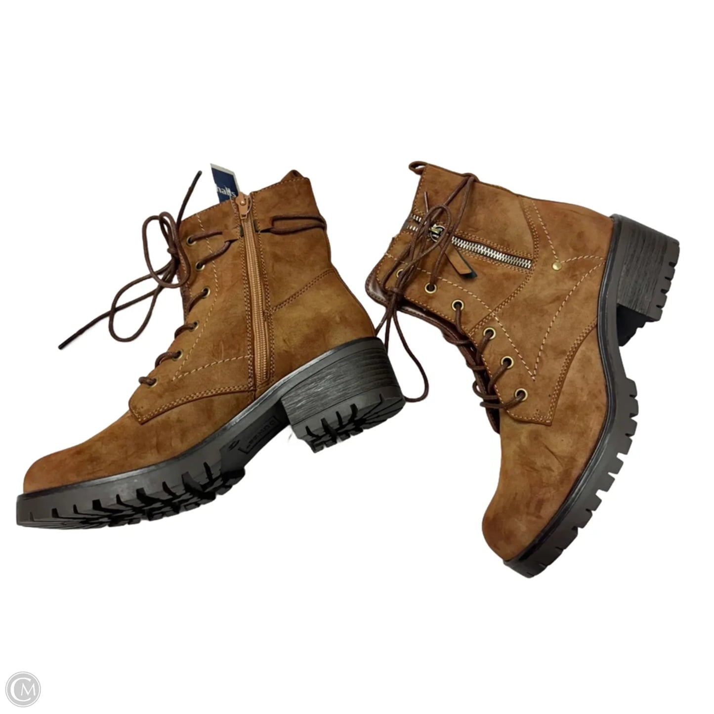 Boots Ankle Heels By Dunes In Brown, Size: 8