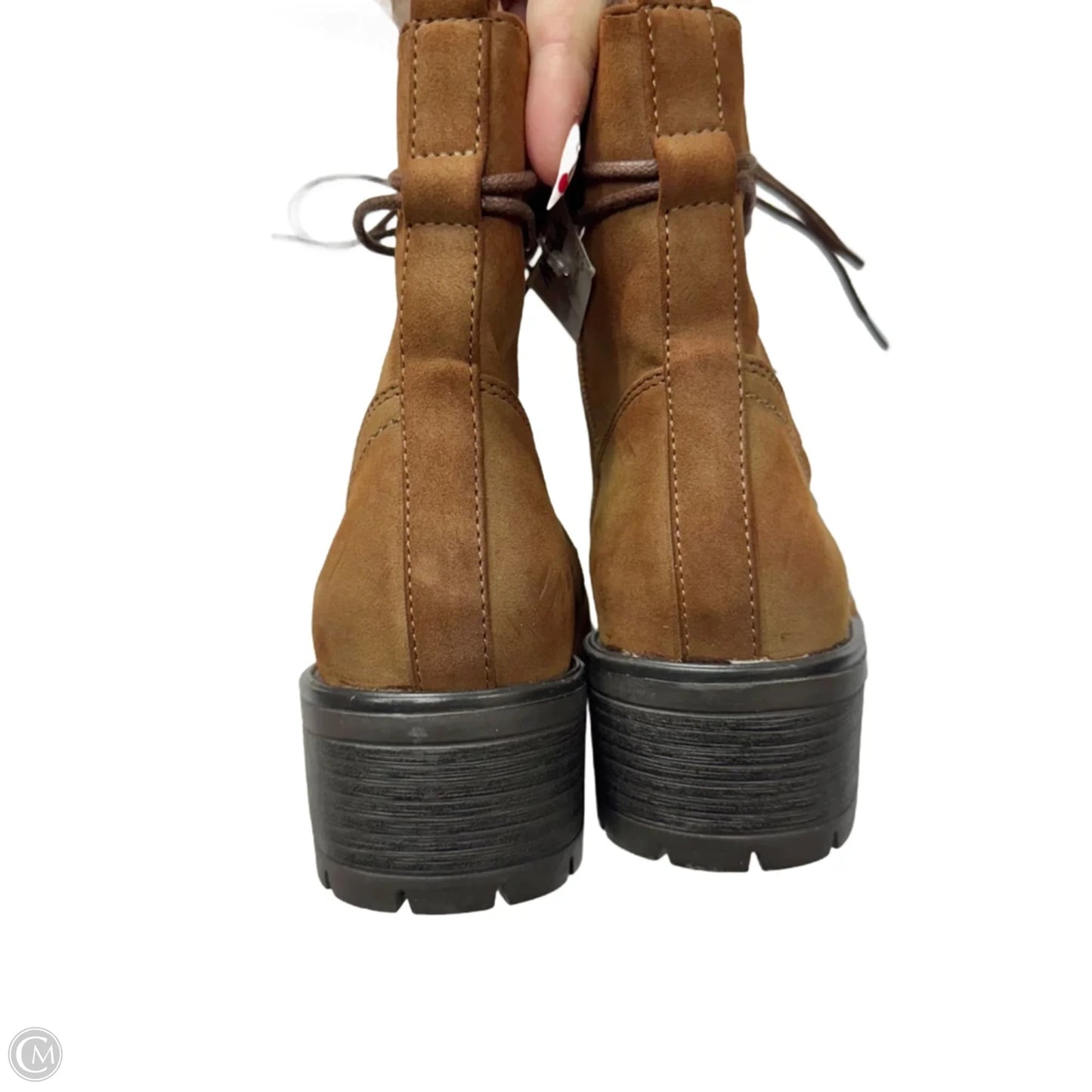 Boots Ankle Heels By Dunes In Brown, Size: 8